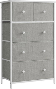 Schubladenkommode 5 Stoffschubladen 56x30x93 cm Braun von Songmics