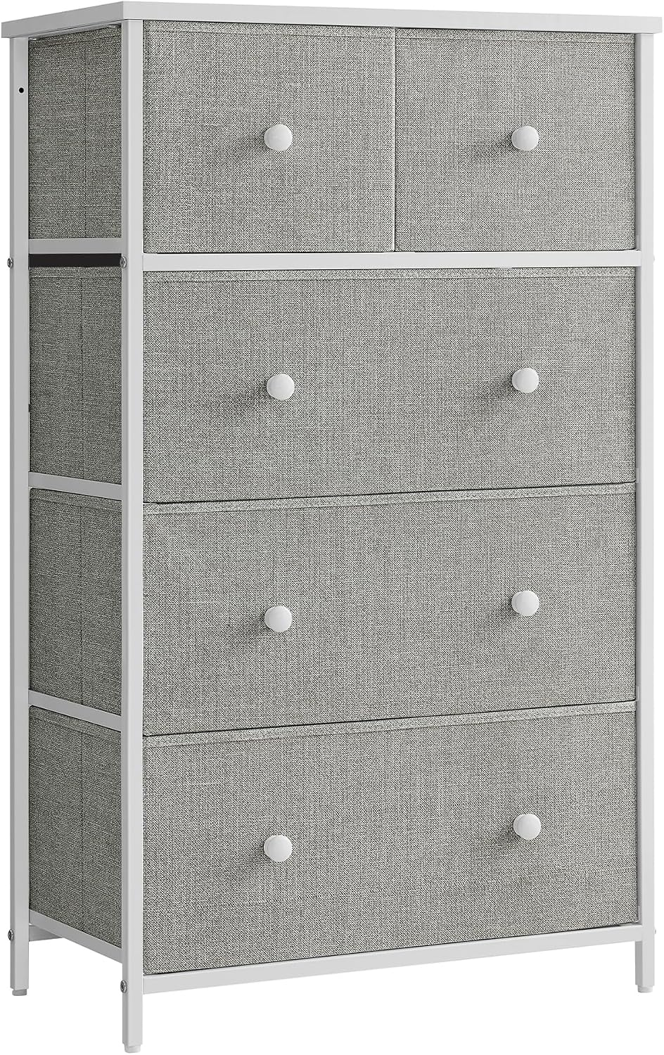Schubladenkommode 5 Stoffschubladen 56x30x93 cm Braun von Songmics