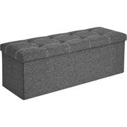 Sitztruhe faltbar 76x38x38 cm Aufbewahrungsbank Taubengrau von Songmics