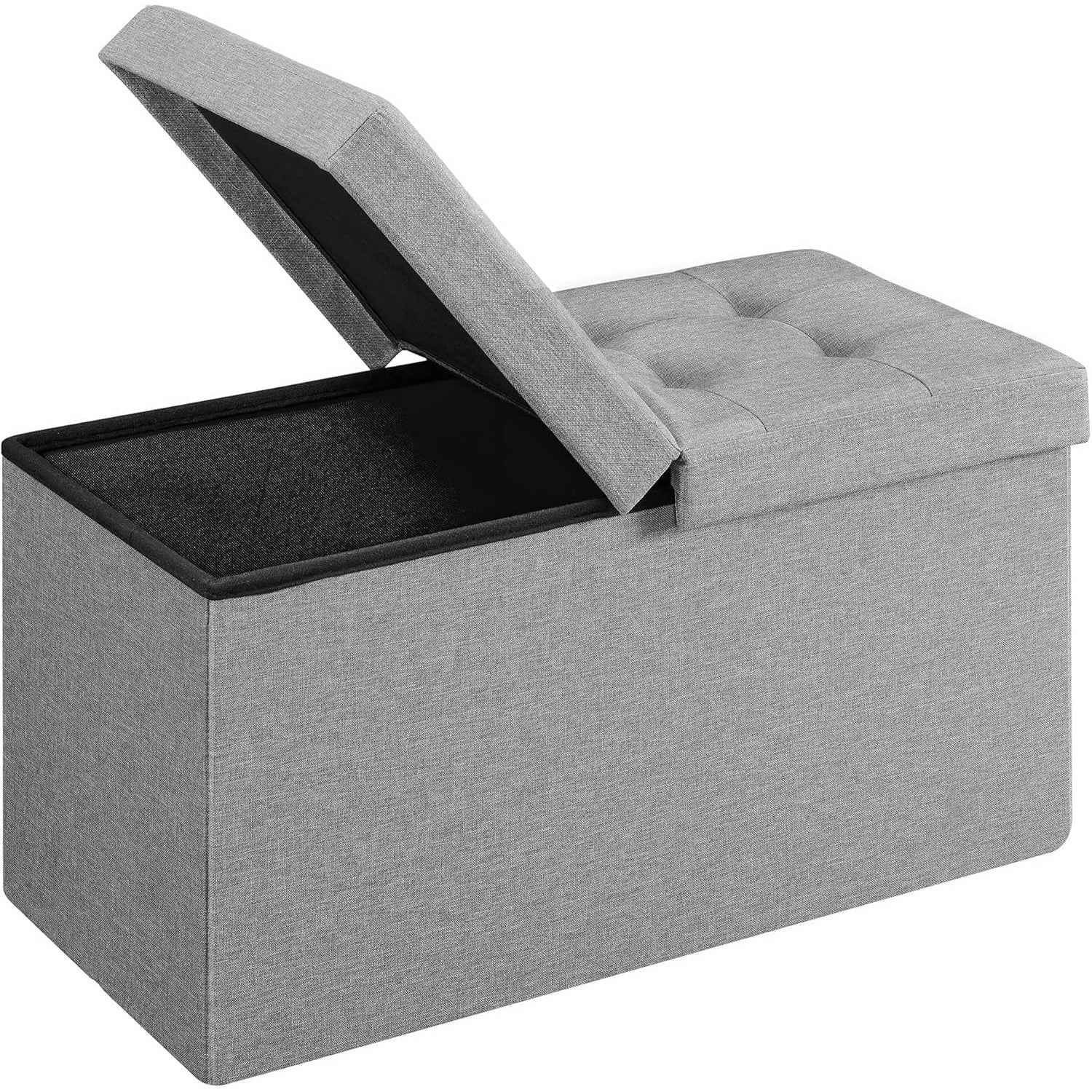 Sitzbank mit Stauraum klappbar 76cm bis 300kg belastbar von Songmics