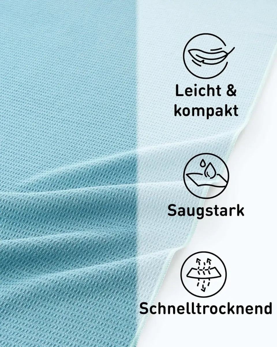 Yoga Handtuch Mikrofaser rutschfest mit Noppen Yogatuch Jade von guteszeug.ch
