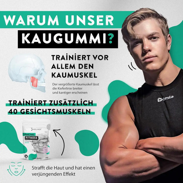 Fitness Mint Chewing Gum 100g Pack von JAWLINER