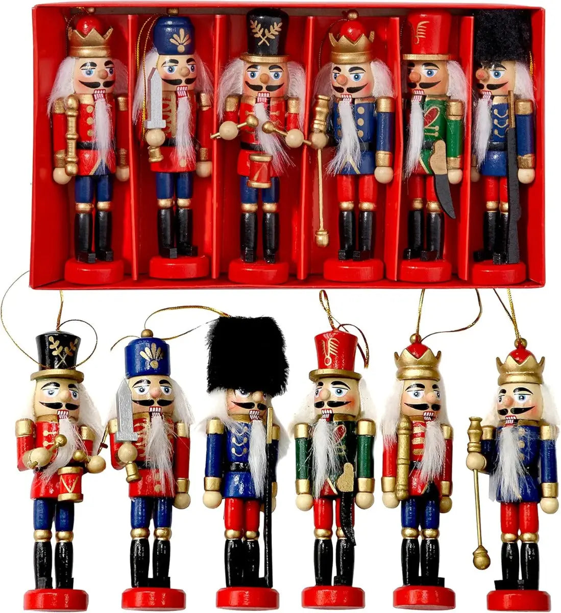 Nussknacker Soldat Ornament 6 Stück von Twiddlers