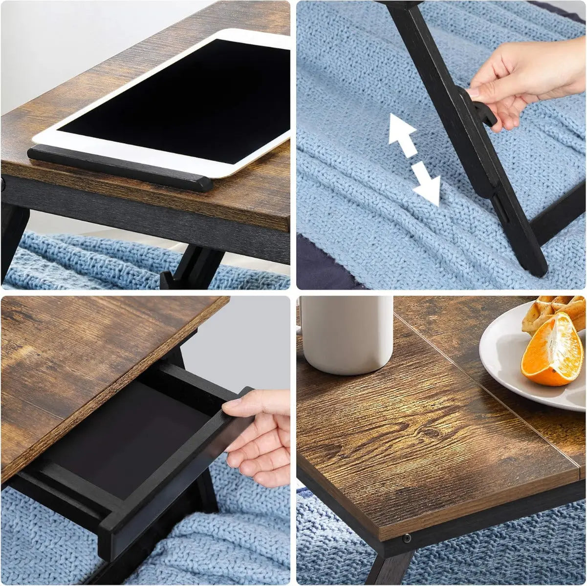 Laptopständer Notebooktisch Klappbar Vintage von Songmics
