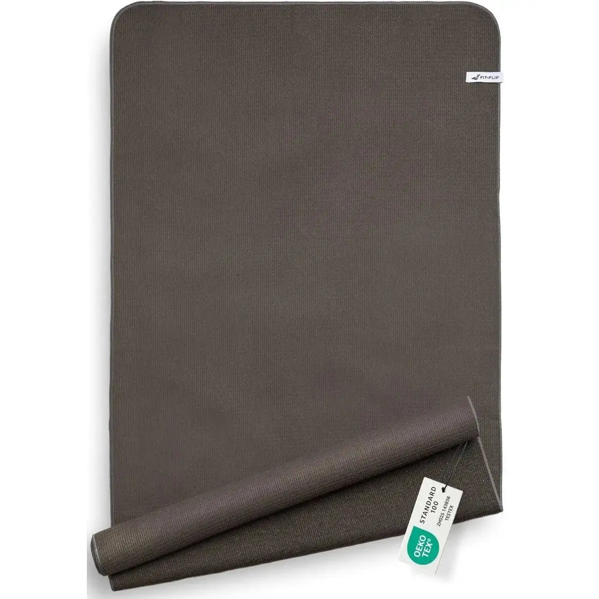 Yoga Handtuch Mikrofaser rutschfest mit Noppen Yogatuch Anthracite von guteszeug.ch