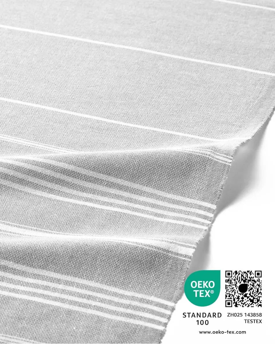 Hamamtuch Baumwolle Recycelt 200x200cm Light Grey - Sultan von guteszeug.ch
