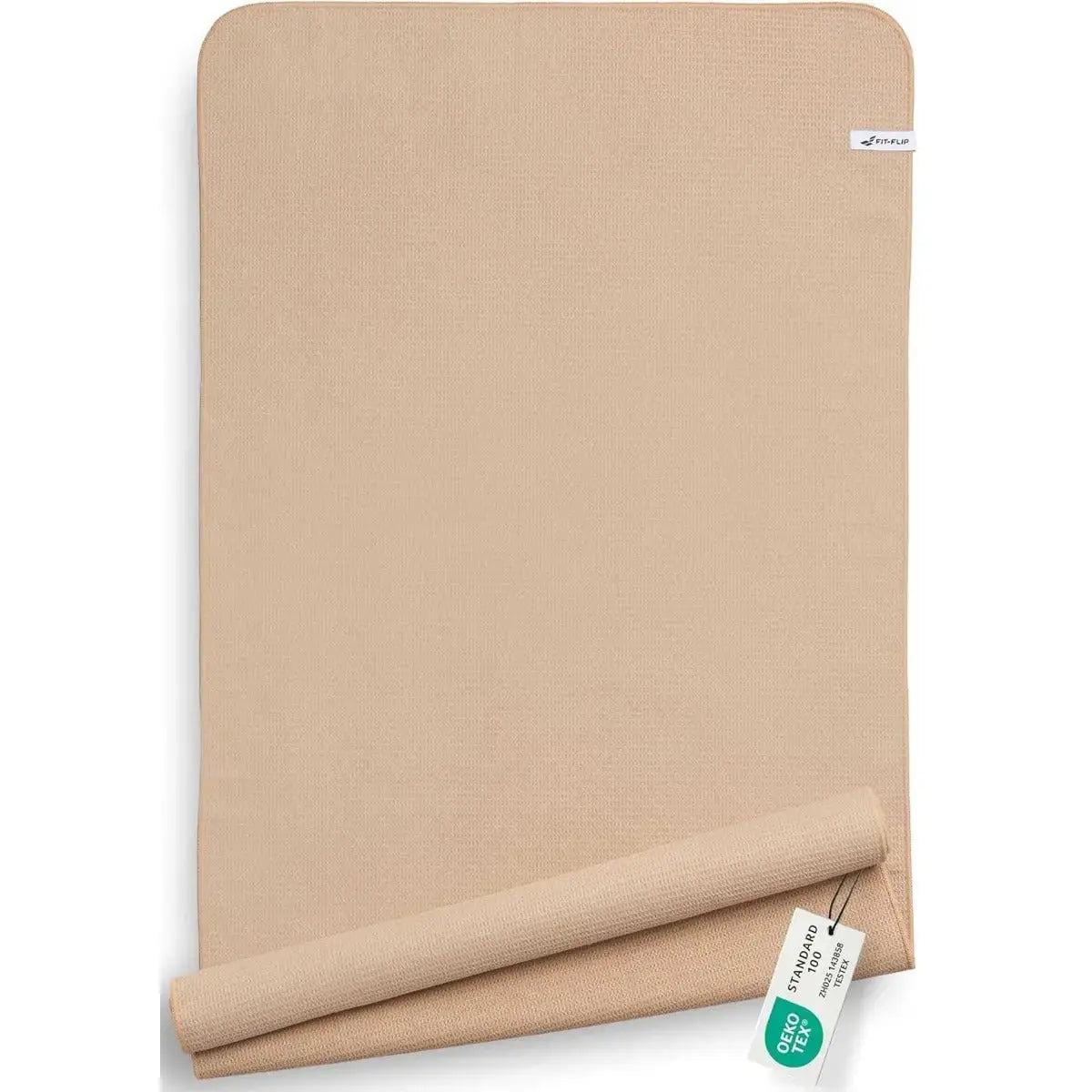 Yoga Handtuch Mikrofaser rutschfest mit Noppen Yogatuch Cream von guteszeug.ch