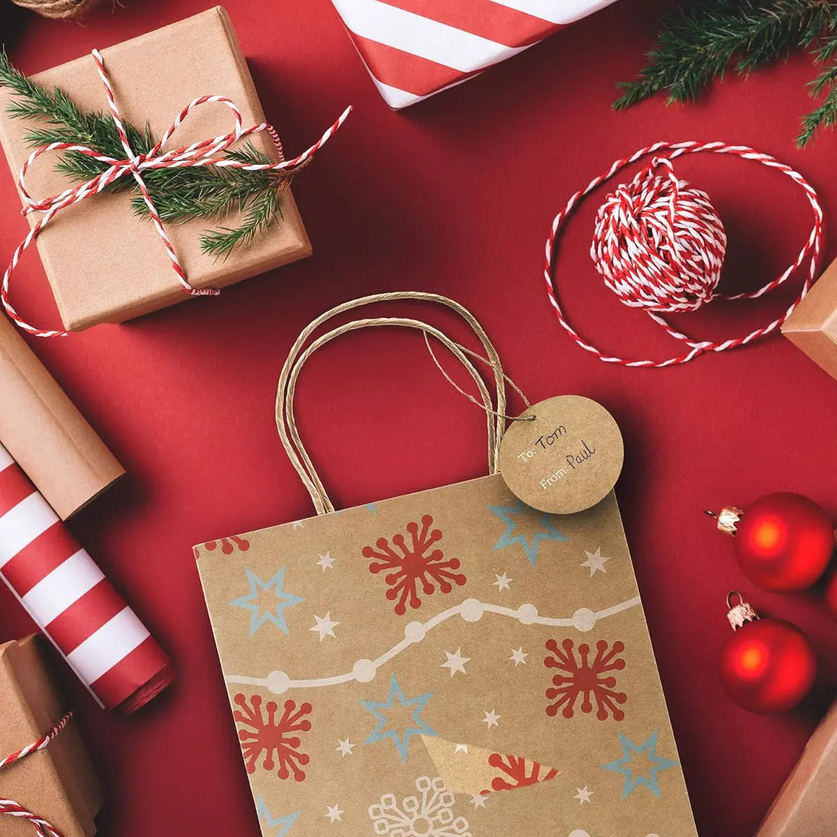 Geschenktasche Kraftpapier 24 Stück von Twiddlers