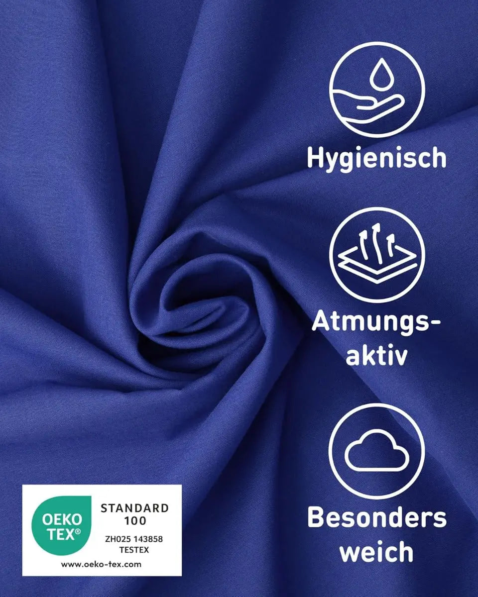 Hüttenschlafsack Mikrofaser ultraleicht mit Kissenfach 90x220cm Königsblau von guteszeug.ch
