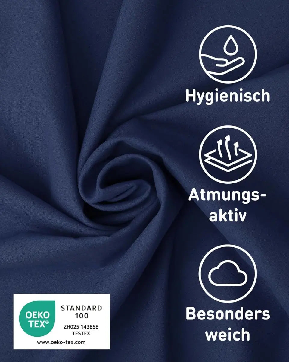 Hüttenschlafsack Mikrofaser ultraleicht mit Kissenfach 90x220cm Marineblau von guteszeug.ch