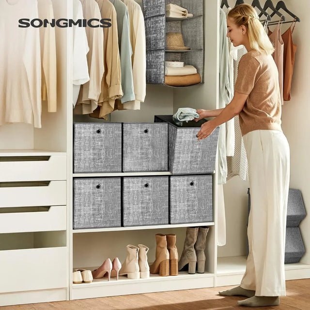Aufbewahrungsbox Ordnungsboxen Organizer Vliesstoff 6er Set von Songmics