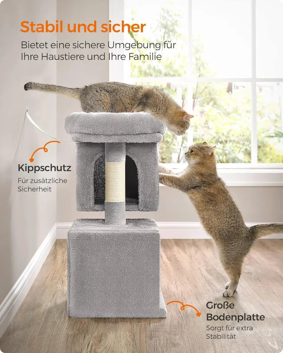 Katzenbaum Klein 67cm Sisalstämme Hellgrau von Songmics