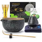 Matcha Set Obsidian mit Ausgiessschale 7-tlg. von TEANAGOO