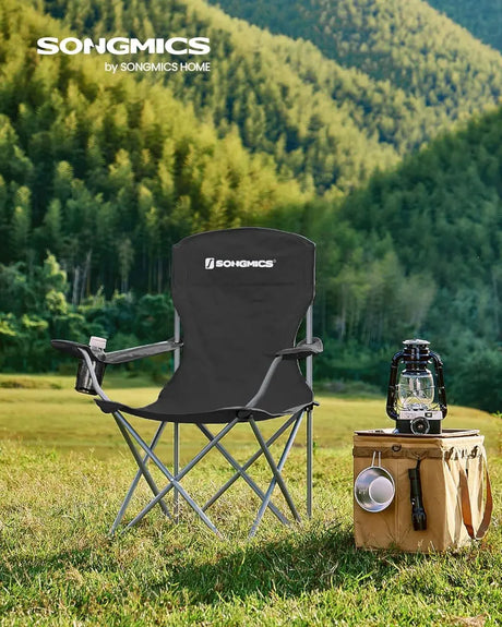 Klapp-Campingstuhl Set 2er Schwarz Oxford von Songmics