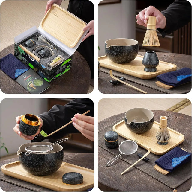 Matcha Set Obsidian 10-tlg. von TEANAGOO