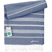 Hamamtuch Baumwolle Recycelt 200x200cm Navy - Sultan von guteszeug.ch