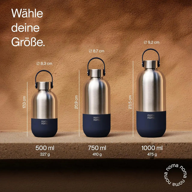 Trinkflasche Edelstahl auslaufsicher 750ml Soda Blue von noma noma