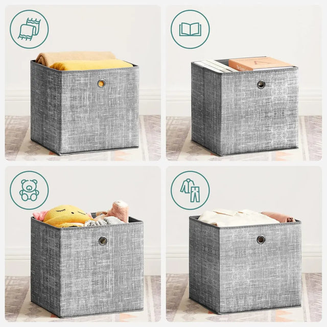 Aufbewahrungsbox Ordnungsboxen Organizer Vliesstoff 6er Set von Songmics