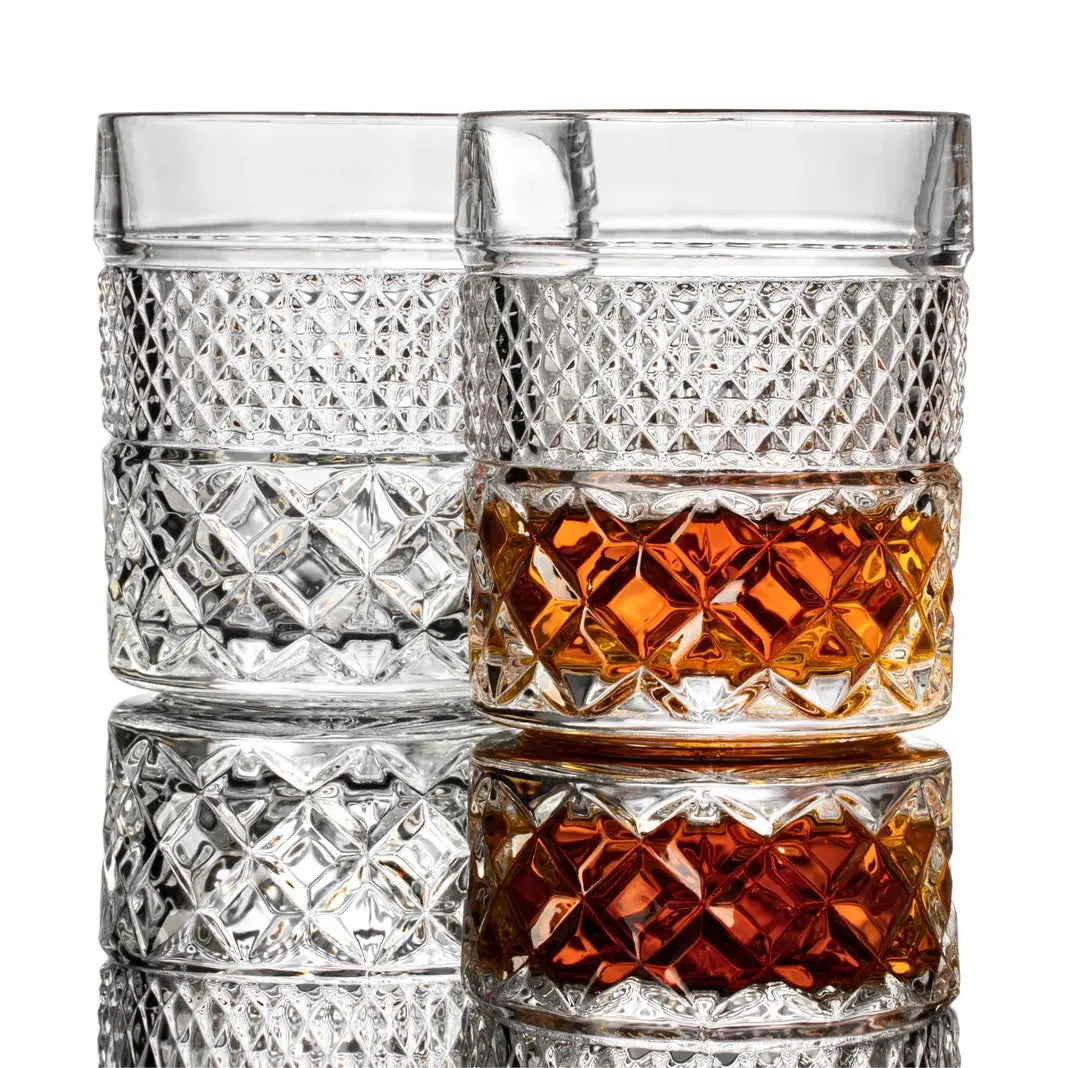 Admiral Whiskeygläser Geschenkset 4er von ROCKS Whiskey Chilling Stones