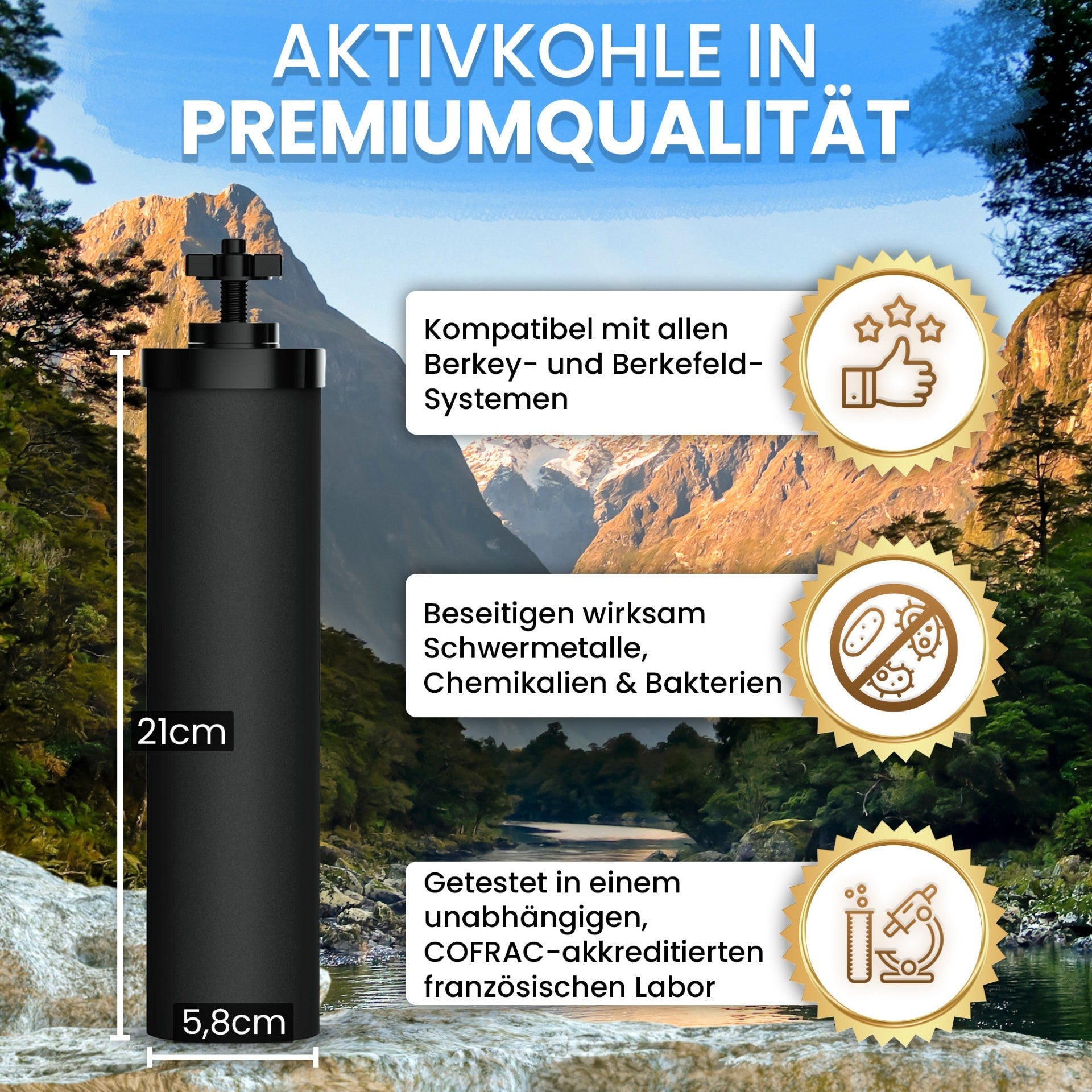Gravity Wasserfilter für Berkey & Berkefeld 1er von Orinko