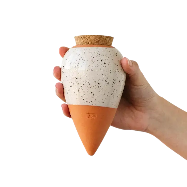 Bewässerungskegel Olla Weiss Gesprenkelt von Pepin