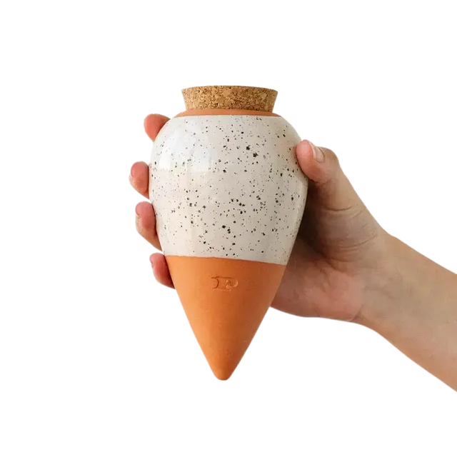 Bewässerungskegel Olla Weiss Gesprenkelt von Pepin