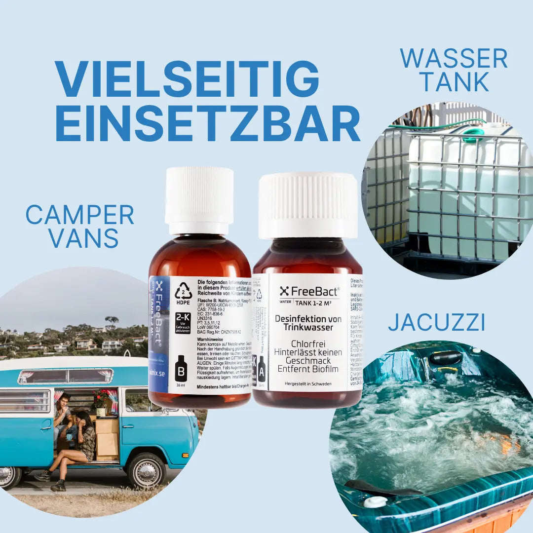 Freebact Tank 1–2 Kubikmeter Trinkwasserdesinfektion von Xinix
