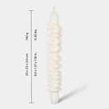 Kerze Taper candle HAPPY BDAY weiss von Taper Candles