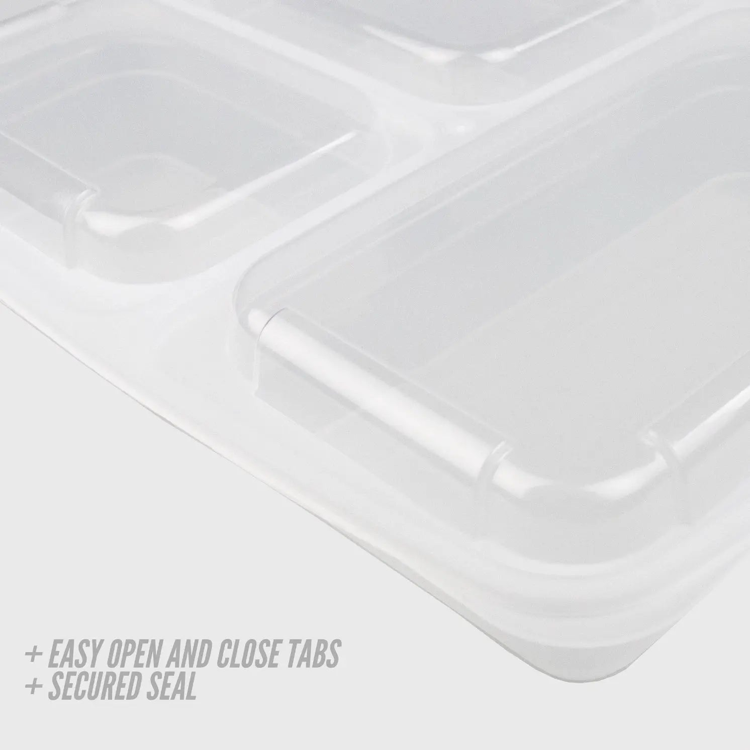 Bento Mealprep Boxen Mit 3 Fächern 7-Teilig Transparent von Phoenix Fitness
