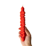 Kerze Taper candle CONGRATS Orange von Taper Candles