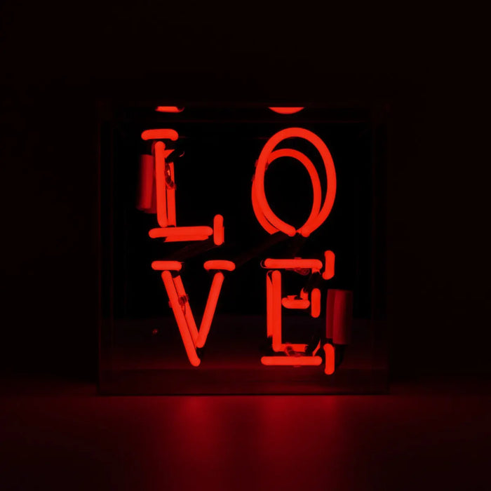 Acryl-Box Neon - Love rot von Locomocean
