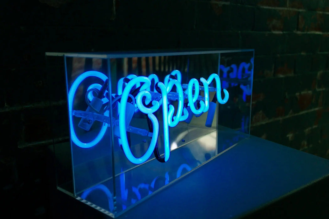 Acryl-Box Neon - OPEN von Locomocean