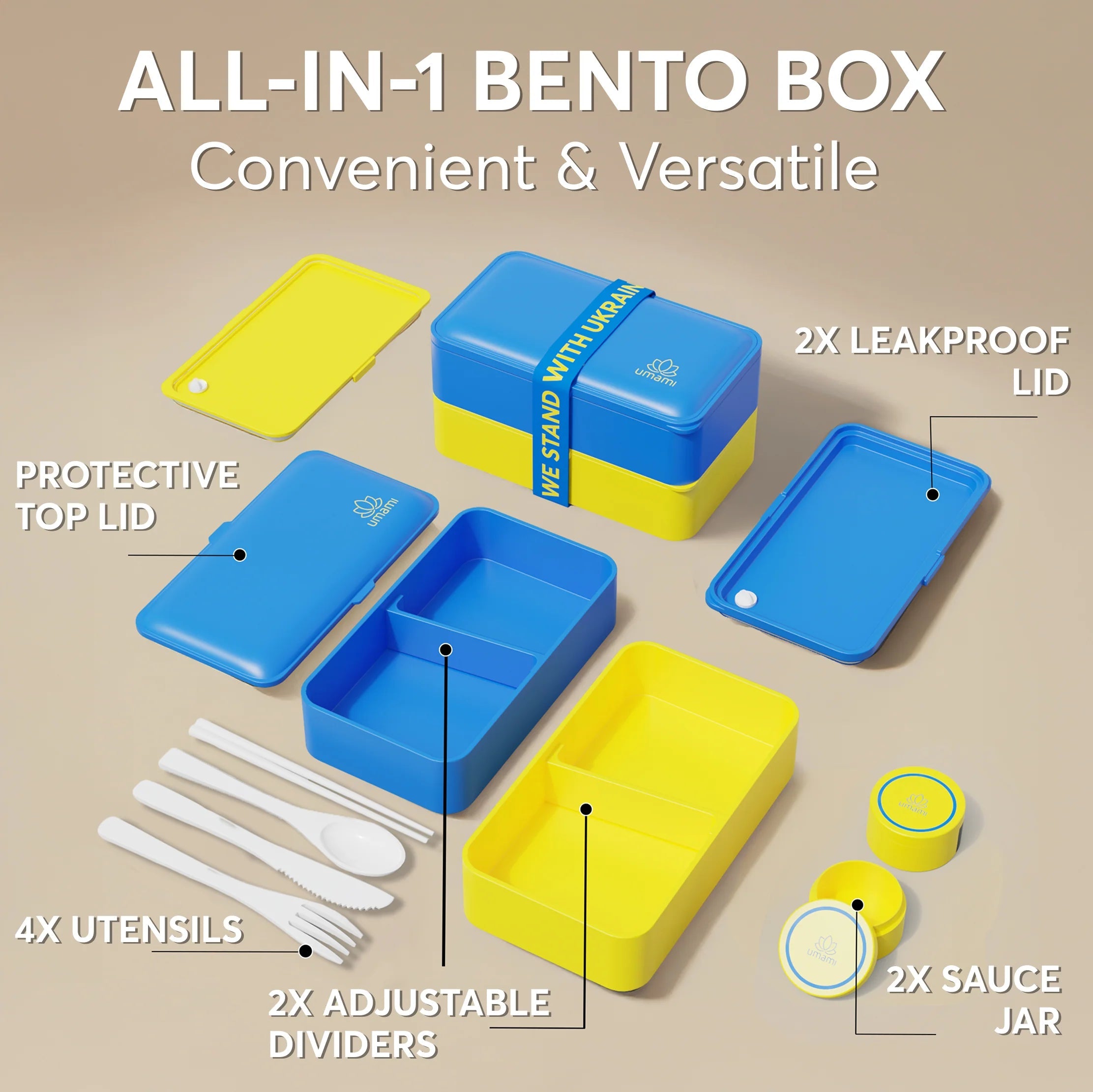 Lunchbox Original M Blau & Gold Limited Edition Ukraine 1200 ml von Umami