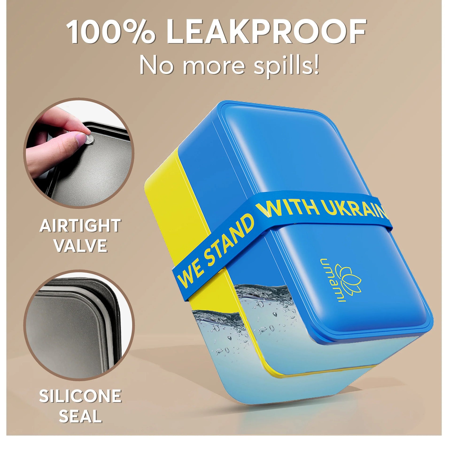 Lunchbox Original M Blau & Gold Limited Edition Ukraine 1200 ml von Umami
