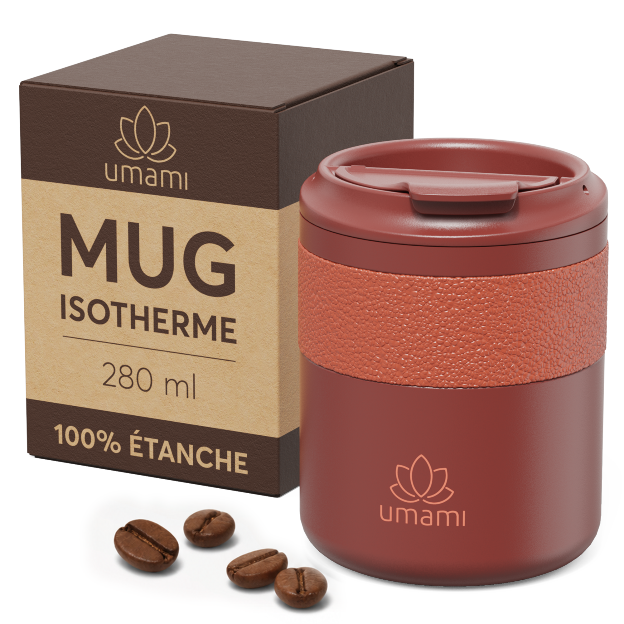 Thermobecher Rot 280 ml von Umami