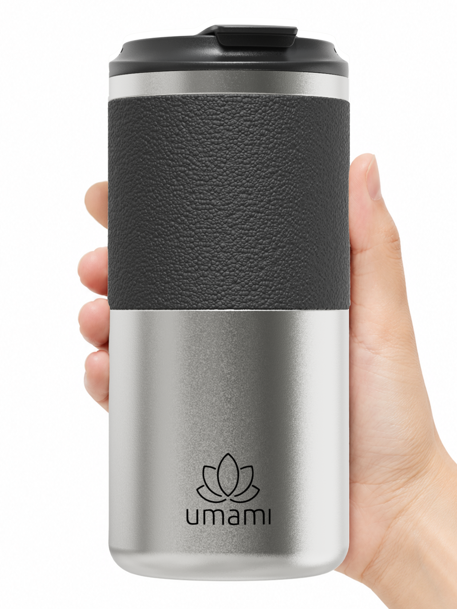 Thermobecher Schwarz & Metall 550 ml von Umami