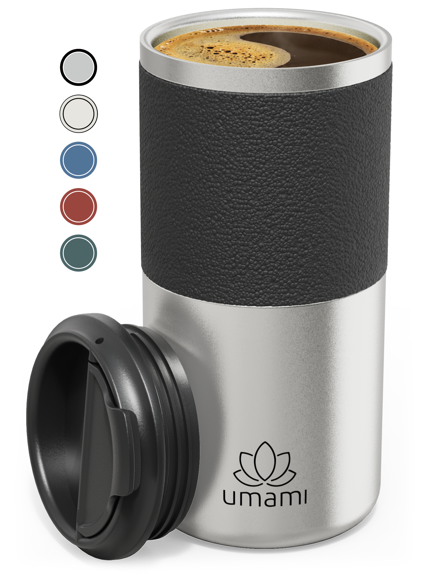 Thermobecher Schwarz & Metall 550 ml von Umami