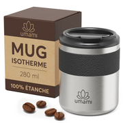 Thermobecher Schwarz & Metall 280 ml von Umami
