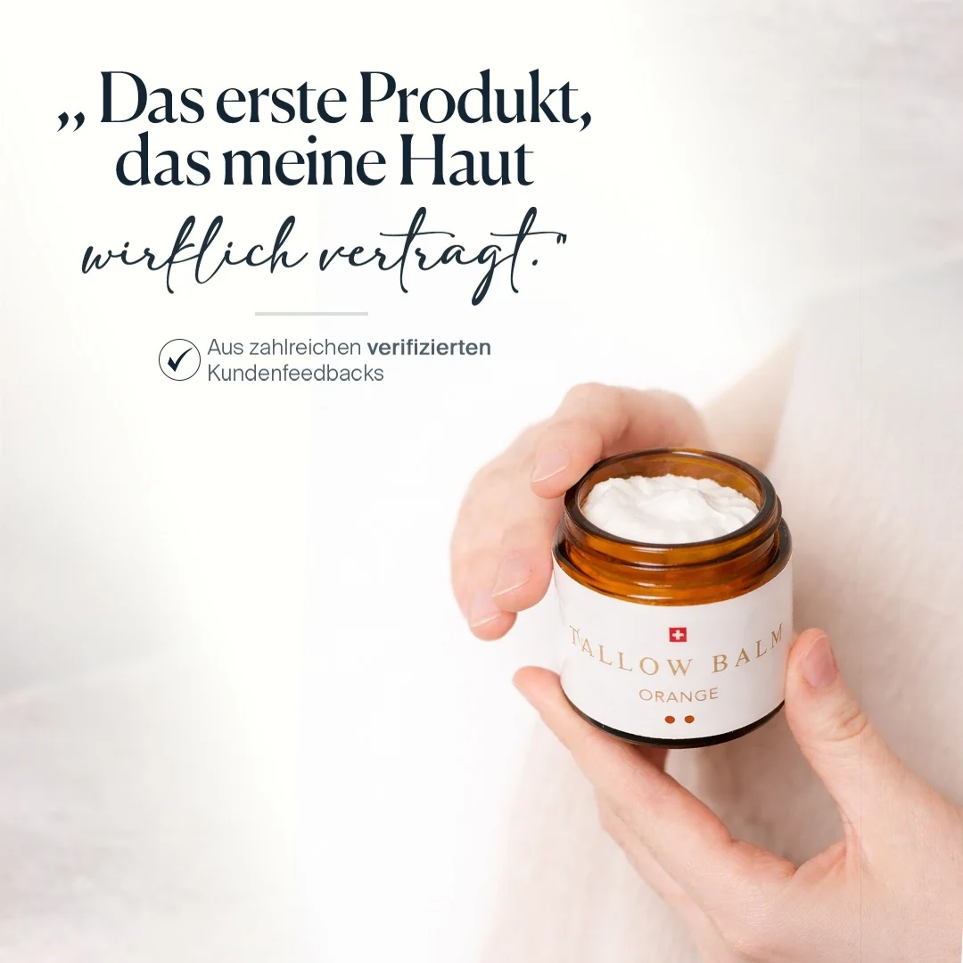 Tallow Balm Orange - Hautbalsam mit Rindertalg, ätherischem Orangenöl & Vitamin E, 60ml von guteszeug.ch