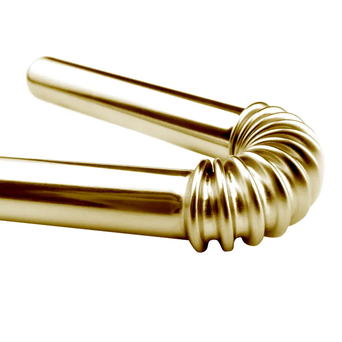 Edelstahl Trinkhalme Biegbar Gold 12er Set 22cm von Turtleneck Straw