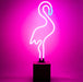 Glas Neon Tischlampe mit Betonsockel - Flamingo von Locomocean