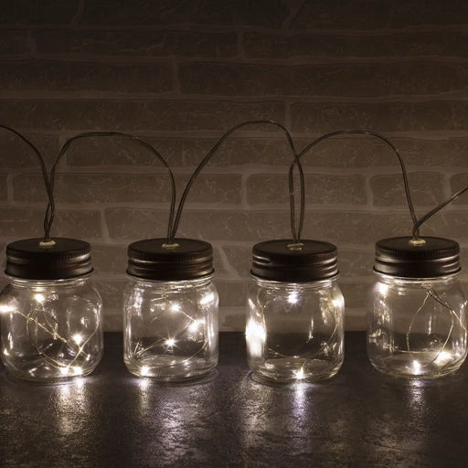 LED Lichterkette "Jar String Lights" (8 Gläser) von Loom