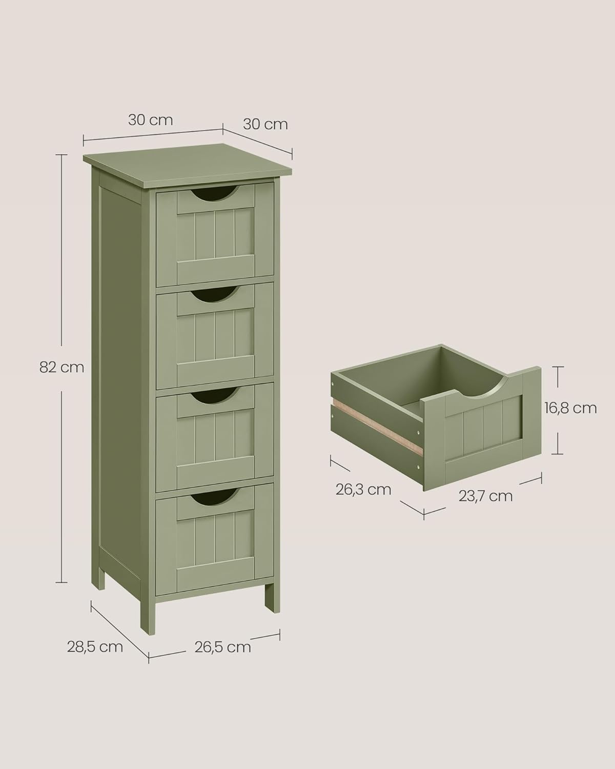 Landhausstil Beistellschrank von Songmics
