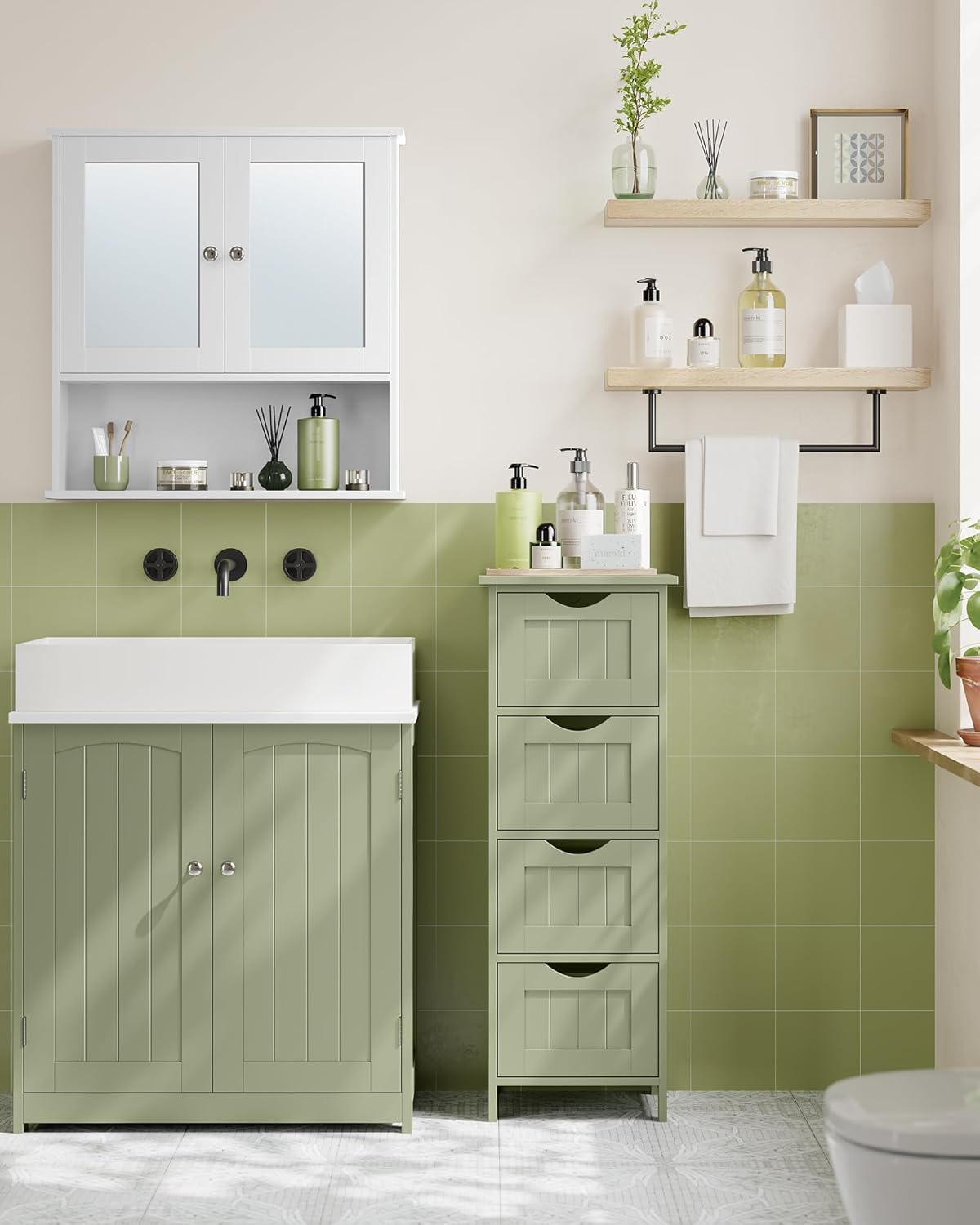 Landhausstil Beistellschrank von Songmics