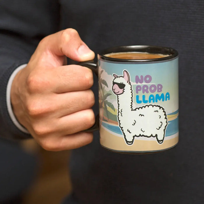 No Probllama Tasse mit Farbwechsel von Thumbs Up