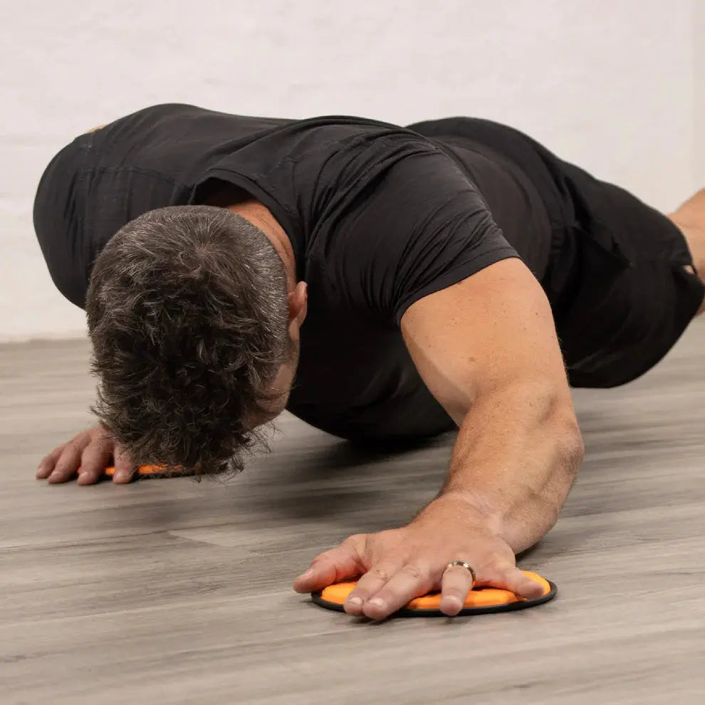 Gleit-Discs Doppelseitig 2 Stück Schwarz-Grau von Phoenix Fitness