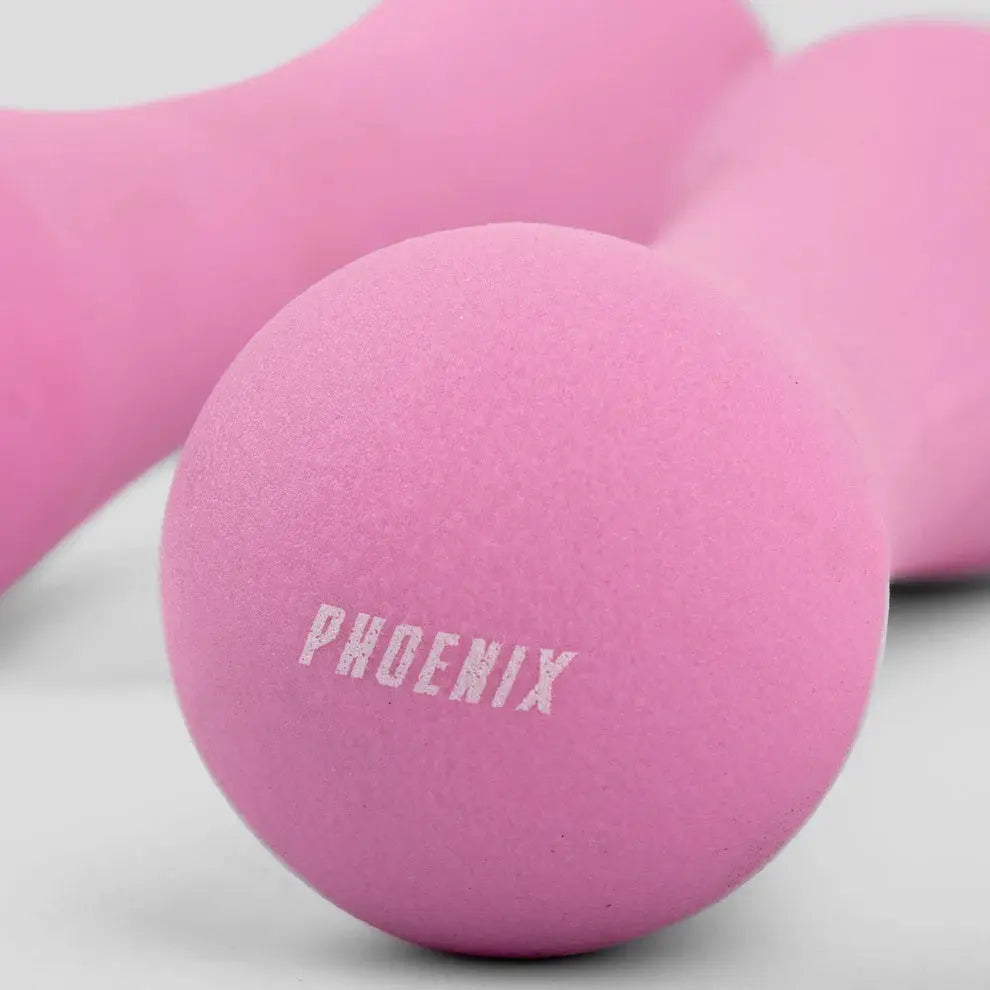Kurzhantel 2 Kilo Mit Neopren-Beschichtung Pink von Phoenix Fitness