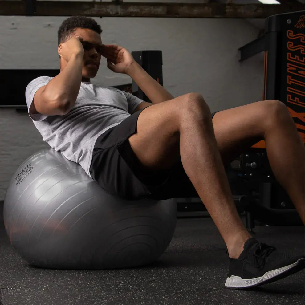 Gymnastikball Mit Luftpumpe Silber von Phoenix Fitness