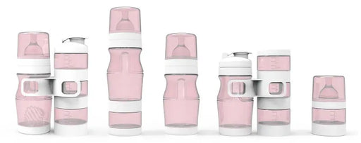 Set aus Babyflaschen-Mix und Dosierer Pink von Natidiv