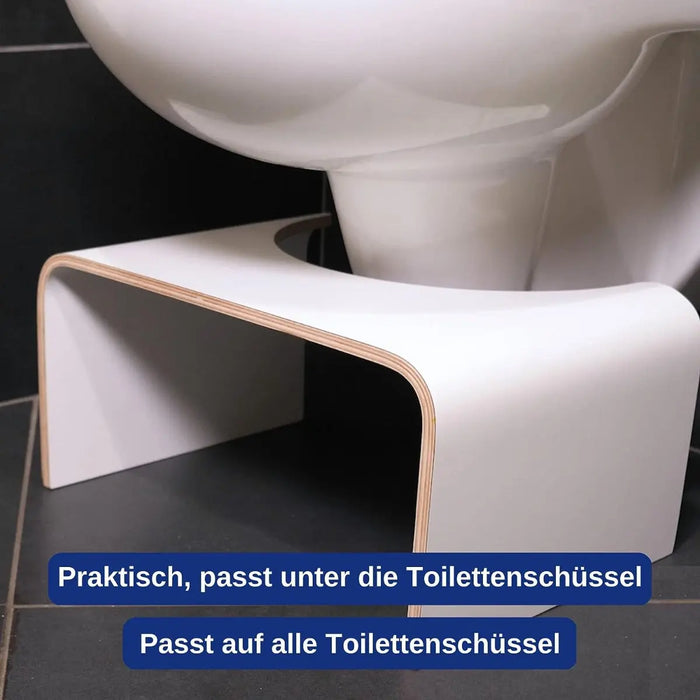 Toilettenhocker Holz Weiss von Well Care